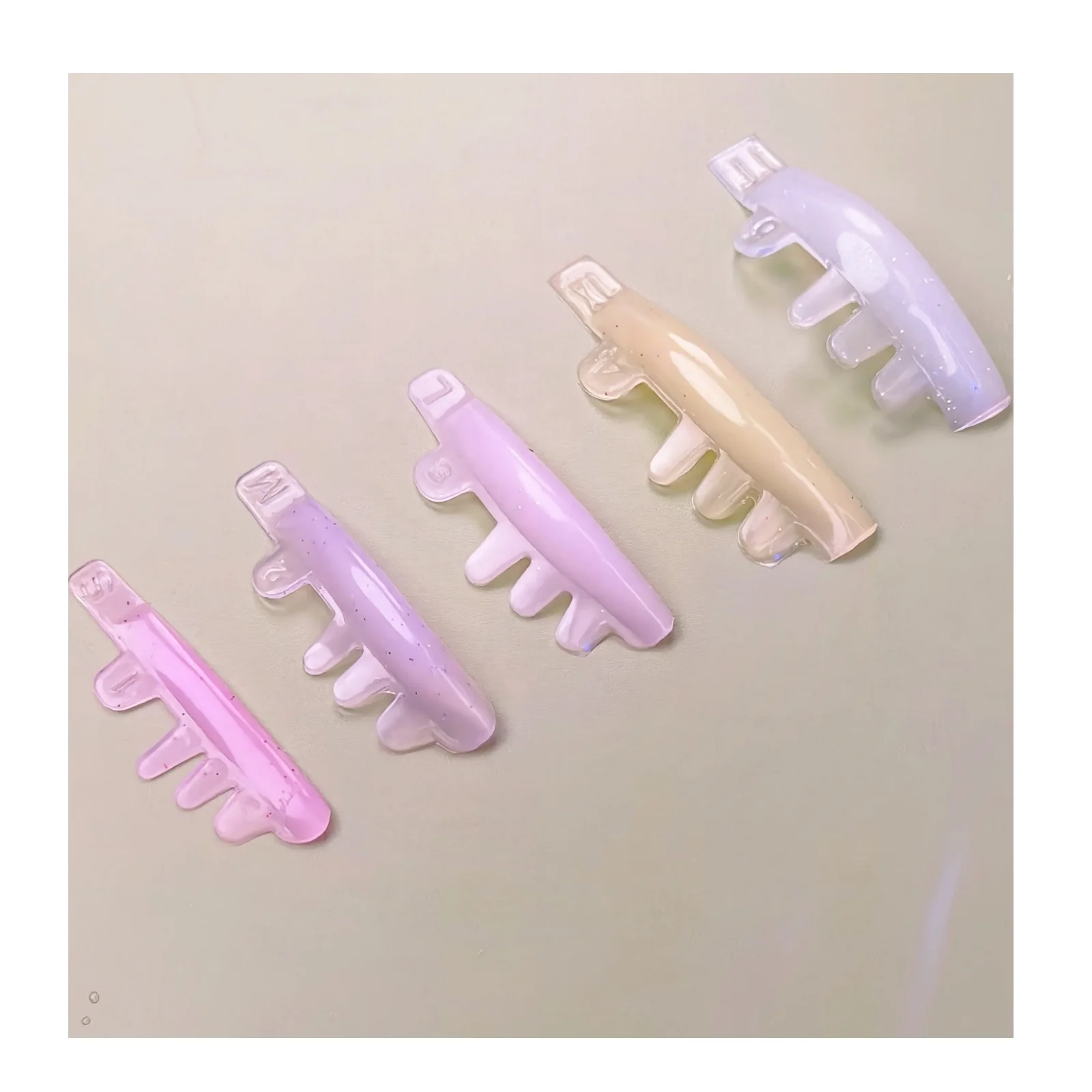 Japanese Self Sticky Lash Lift Rods Glueless Eyelash Perm Rod Glitter Lifting Shields C Curl Perming Lami-Lamination Roller Pads
