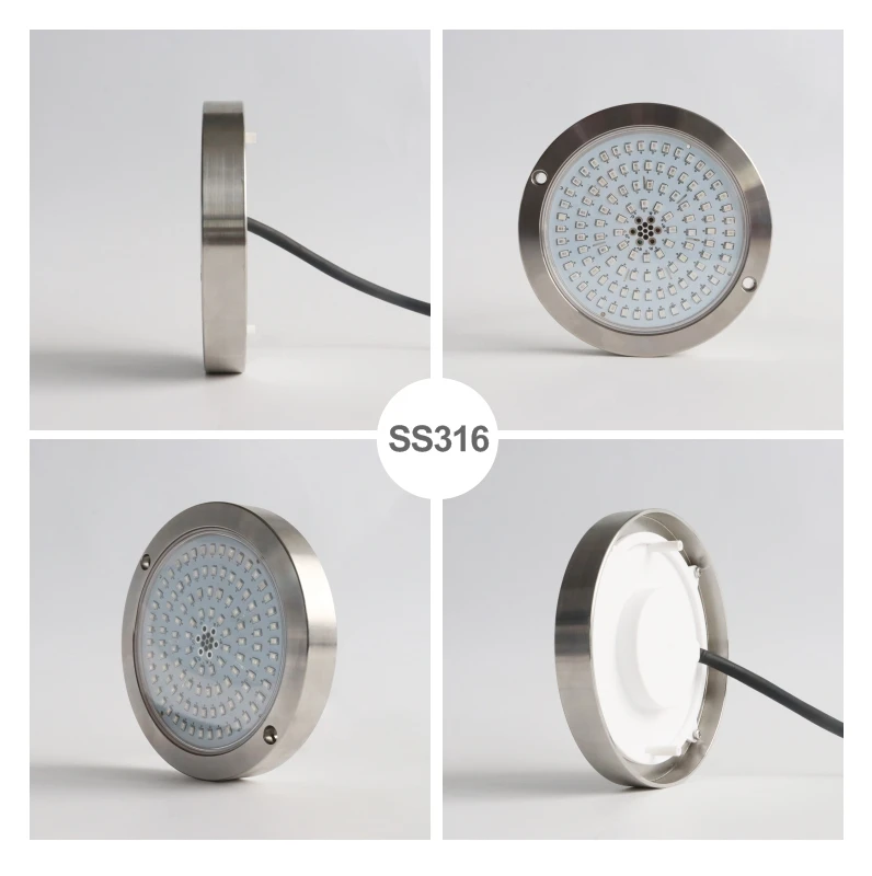 Best Quality Stainless Steel 316 swimming pool lamps 12v 10W resin filled swimming pool led light led 7 color underwater light