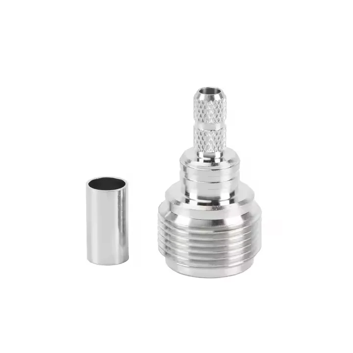 Factory Brass RF Crimp N Type Female Jack Coaxial Connectors for LMR195 LM200 RG223 RG58 RG400 RG142 RG303