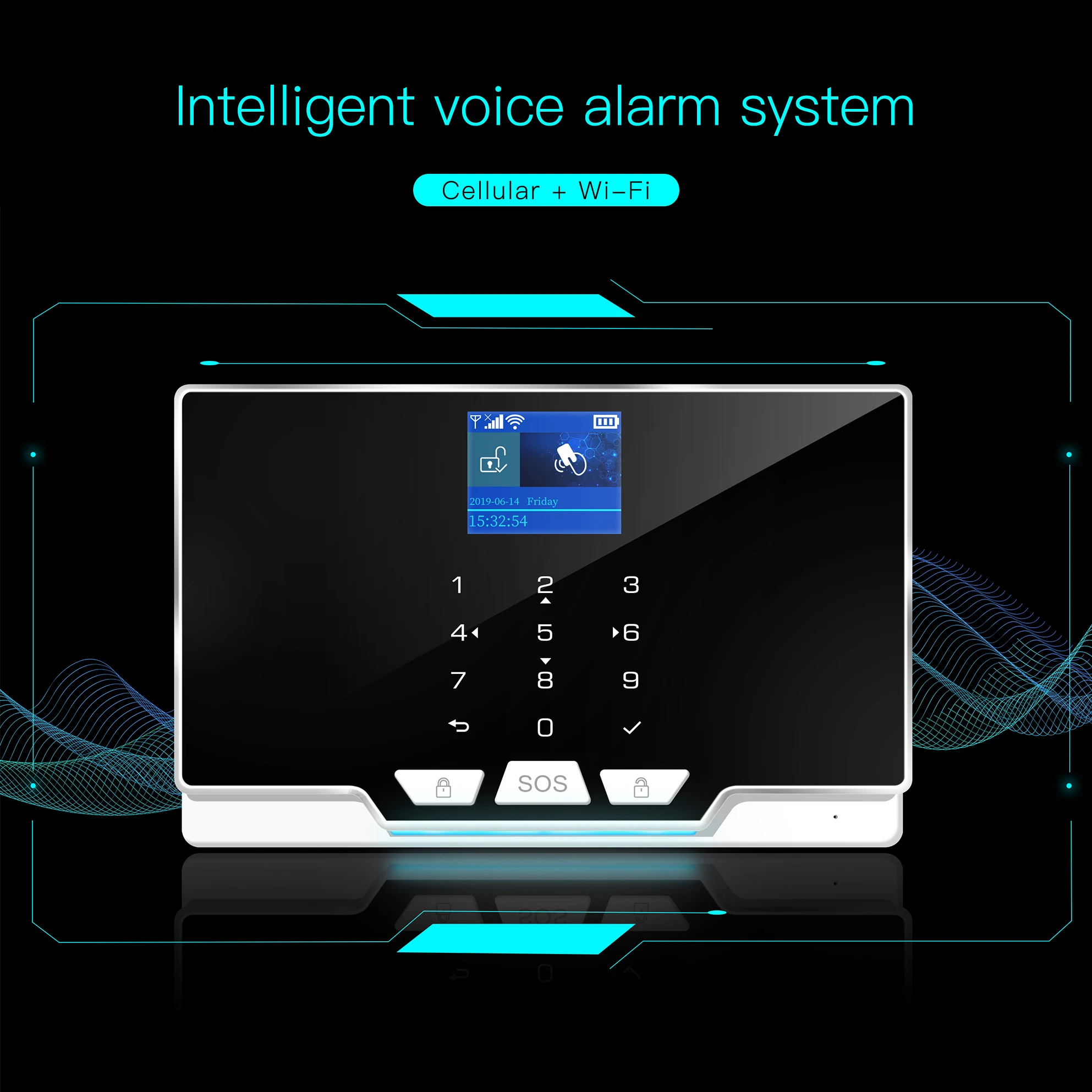 
11 languages to switch 433MHz RFID TFT Touch Keyboard Wireless & Wired WiFi GSM Home Burglar Alarm System 