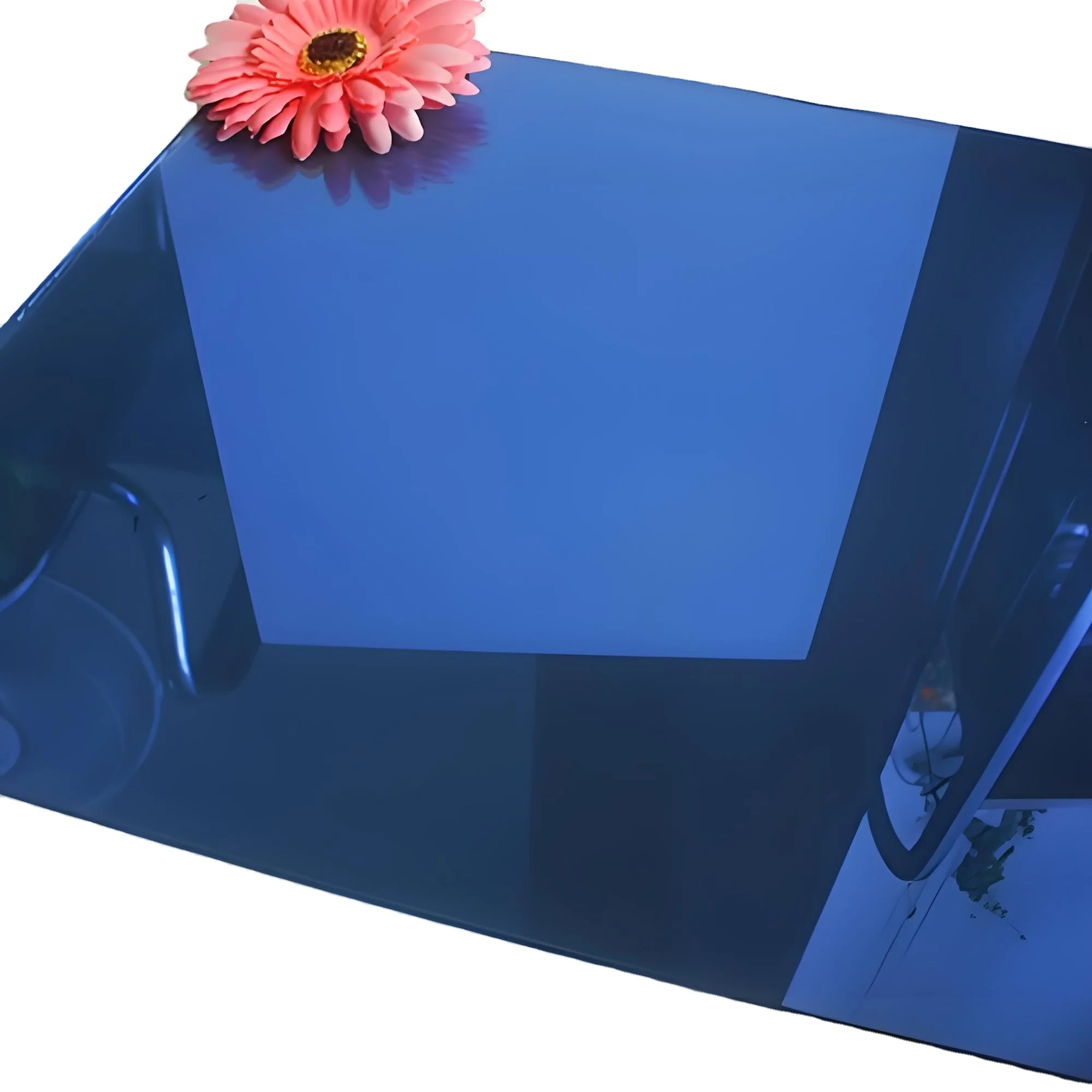 Professional Manufacturer 4mm 5mm 6mm	Dark Blue Color Reflective Glass with Various Size