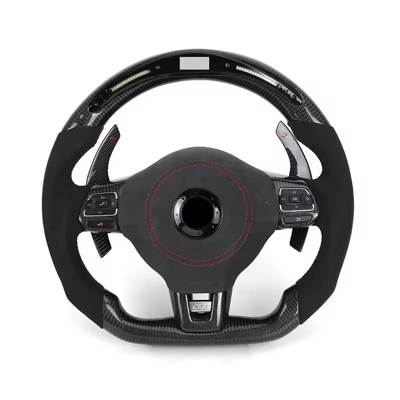 Углеродное светодиодное Рулевое колесо для Volkswagen VW Golf R 6 7 MK6 MK7 MK7.5 GTI Jetta X6 X5