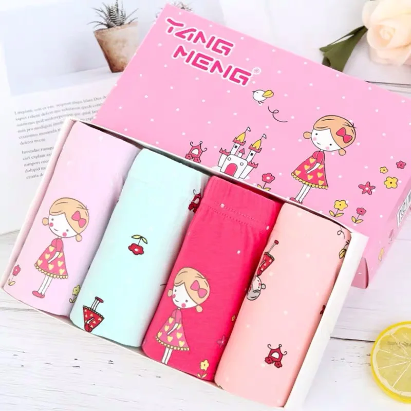 Wholesale good price China kids clothing cotton printed box set girls underwear