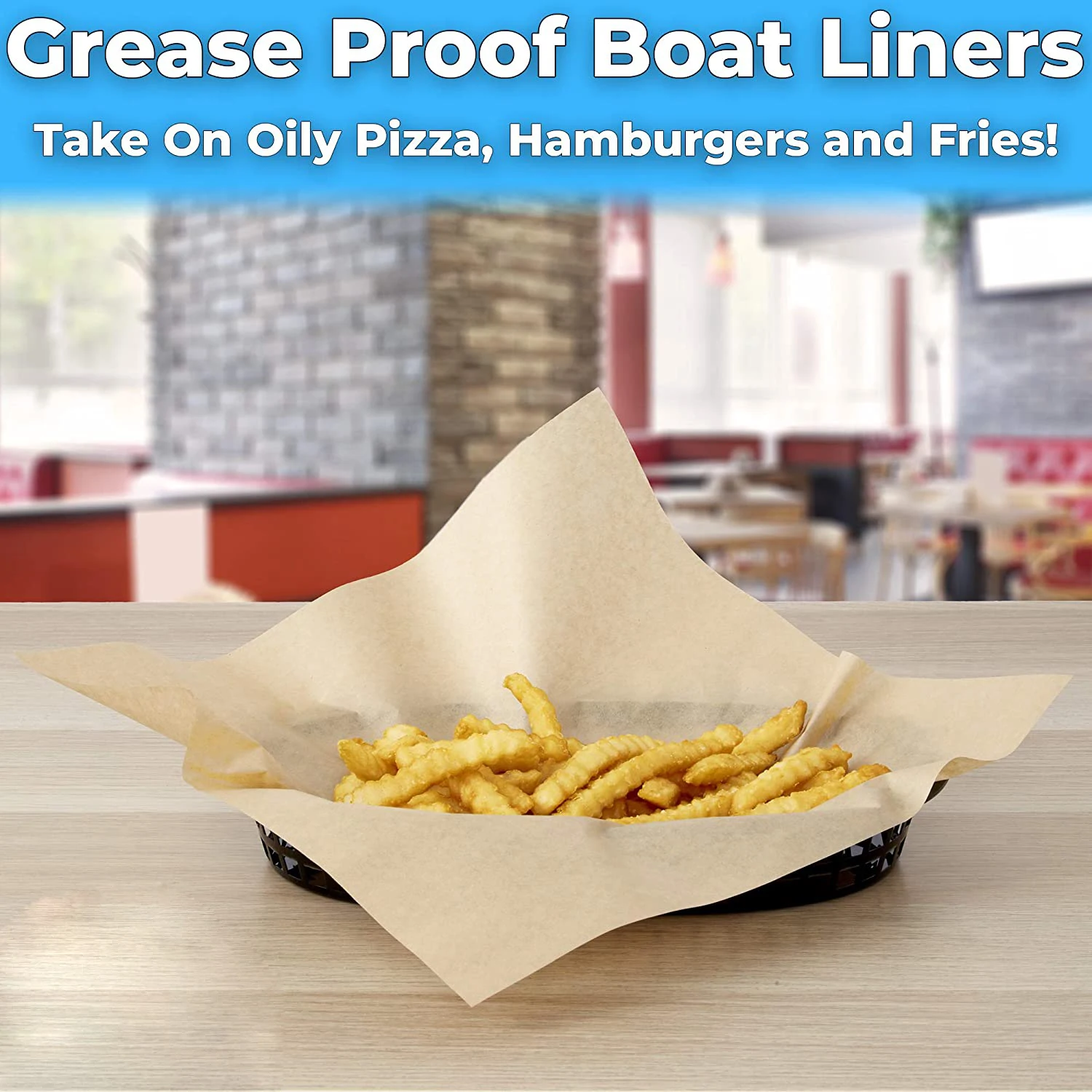 Eco Friendly Picnic Festival Fair Bbq Tray Liner Kraft Butcher Grease Proof Deli Wrap Paper Sheets Meat Wrapping Paper