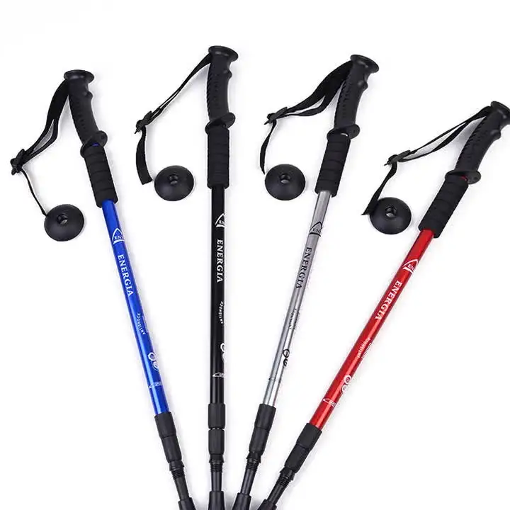 New design Outdoor Walking Stick Aluminum Alloy for Hiking Ultralight aluminum alloy walking hiking traveling alpenstock