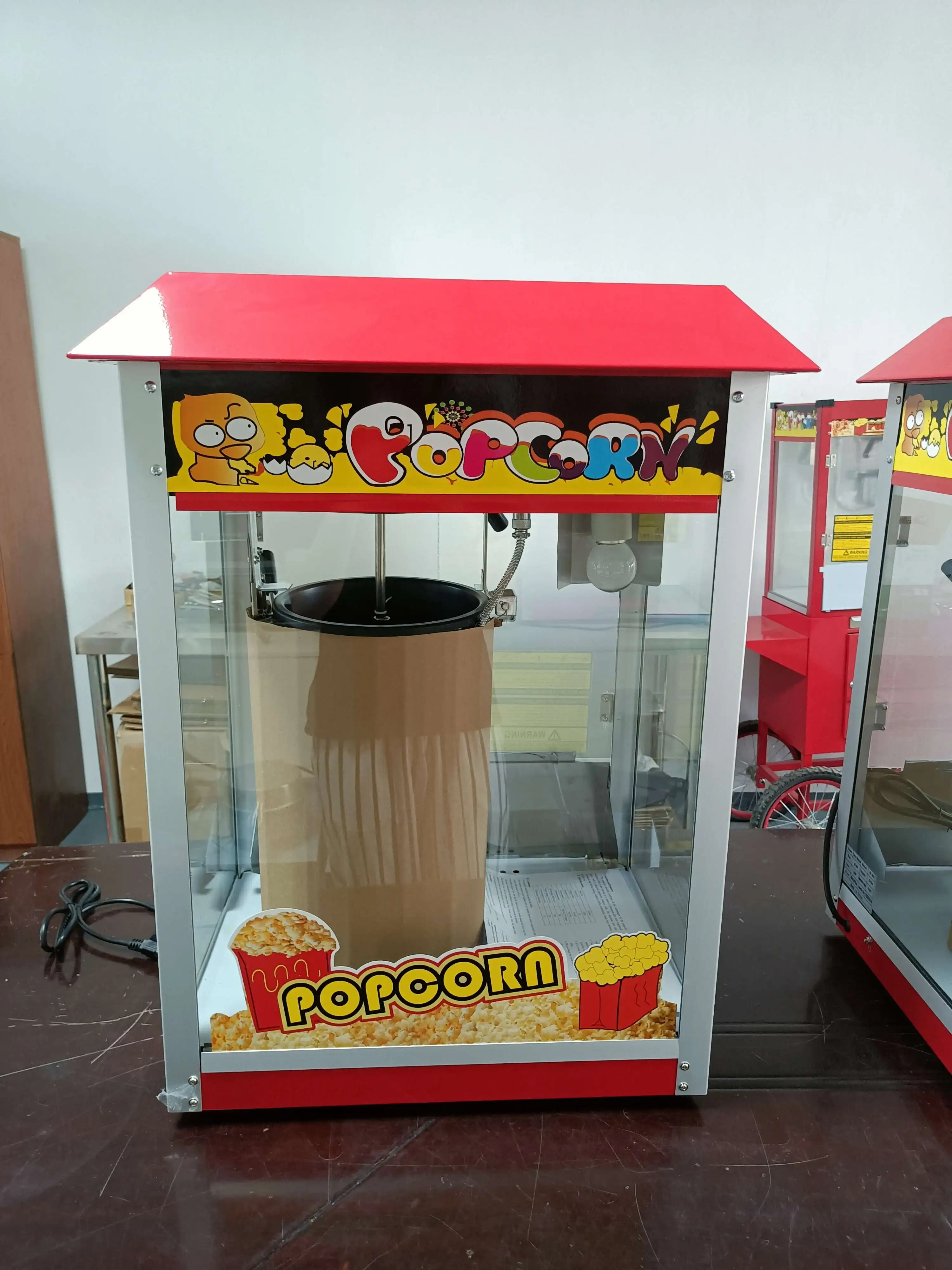 2024 Hot Sale Wholesale Factory Price Automatic Electric Pop Corn Making Machine Commercial Electric Popcorn Machine with Warmer