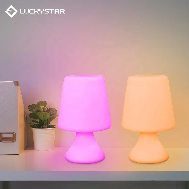 IP44 Waterproof 17 Colors PE material magnetic USB rechargeable LED table lamp RGBW decoration night light for bedroom