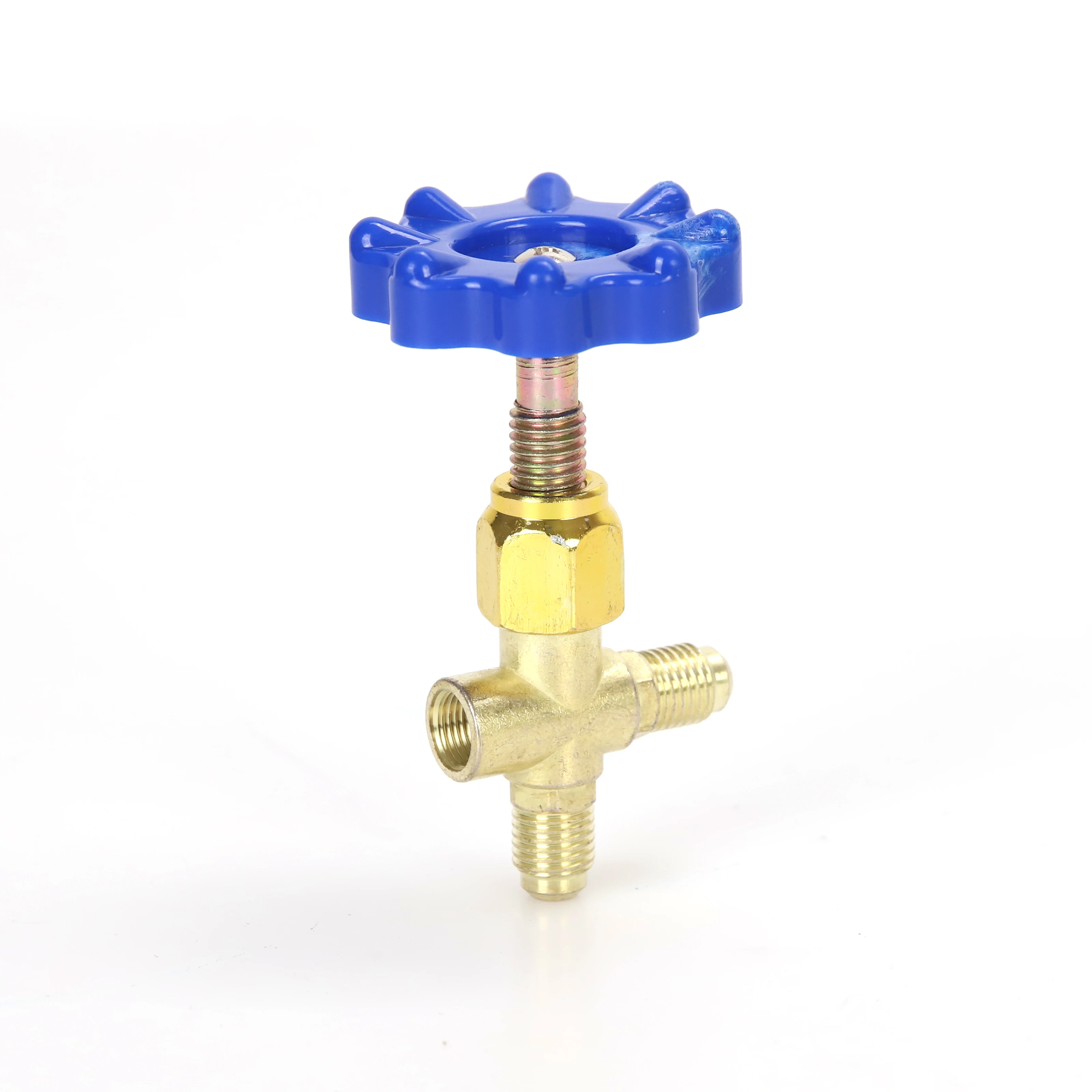 Three Ways Single Manifold Gauge Valve Body For Refrigerant Charging Pressure Gauge