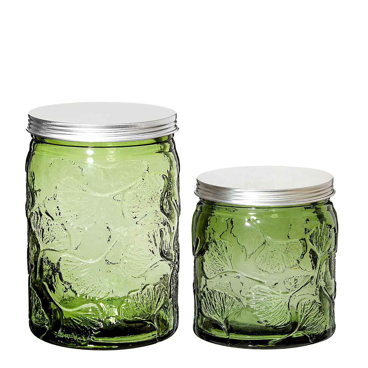 Samlife Vintage Embossed Glass Bead Container Decorative Multifunction Jars Luxury Retro Kitchen Food Glass Storage Jar