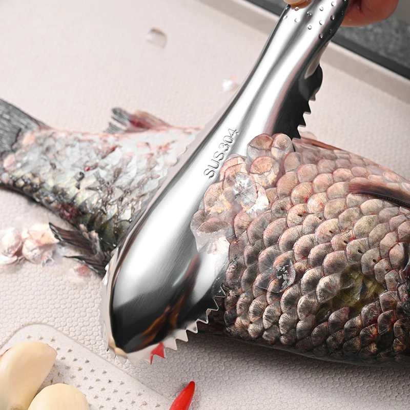 New Design Kitchen Gadget Cleaning Tools metal 304 Convenient Planer Fish Remover Fish Scales Skin fast Fish Scaler Remover