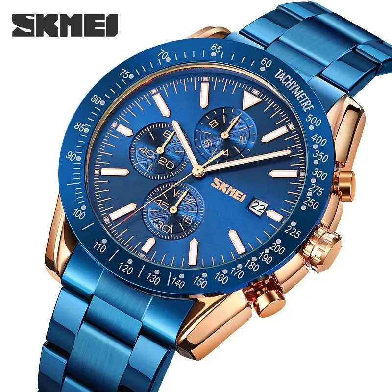 Wrist Watch Supplier Skmei 9253 Watches For Men On Sale Custom Your Logo Japan Movt Stainless Steel Back Watch -