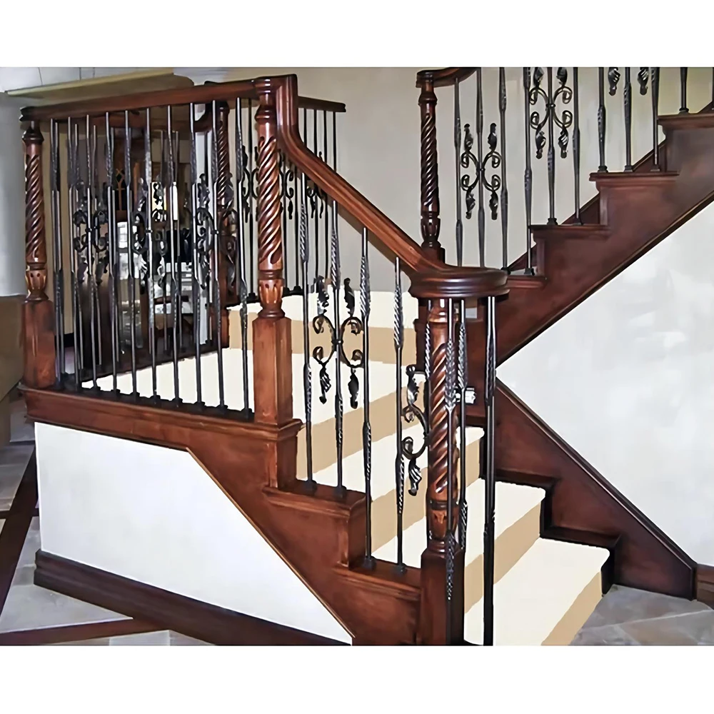 HUAART Wood Stair Baluster Spindles Newel Post Handrail High Quality Modern Stair Baluster Railing S Indoor