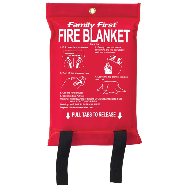 Factory Cheap Industrial 1.5m X 1.8m Fiberglass Fabric Coat House Fire Proof Blanket Roll