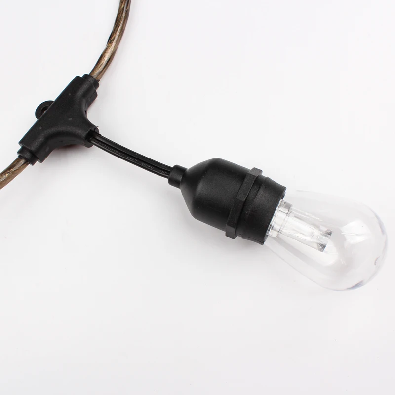 Светодиодная вспышка света кабель S14 водонепроницаемые гирлянды E27 теплый LED Ретро лампа накаливания Эдисона открытый уличный патио