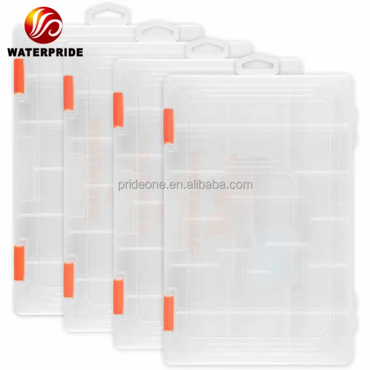 Customize fishing Plastic Box Plastic Storage Organizer Box with Removable Dividers Fishing Tackle Storage