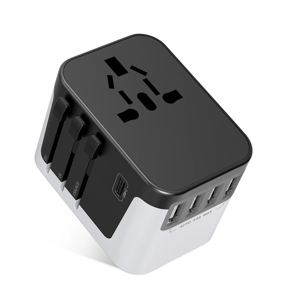 
New Design Portable Travel Adapter 4USB Type c 5600ma Output Multi plug Universal Charger  (62409432437)
