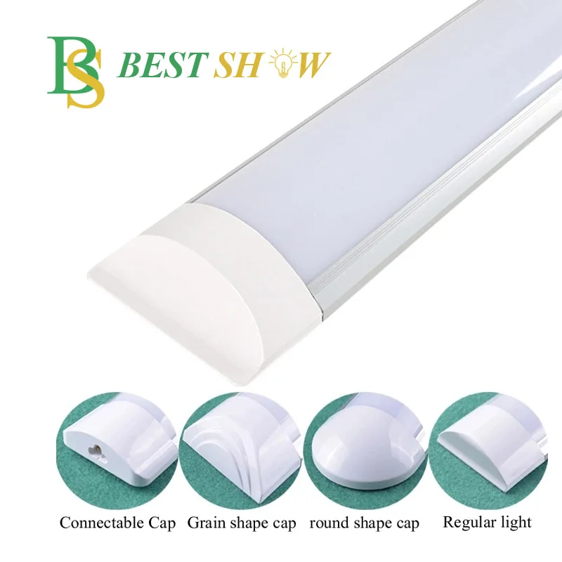  Guangzhou High lumen AC85-265V 1ft 2ft 3ft 4ft 5ft flat led batten light tube 9w 18w 24w 36w 54w 3 года