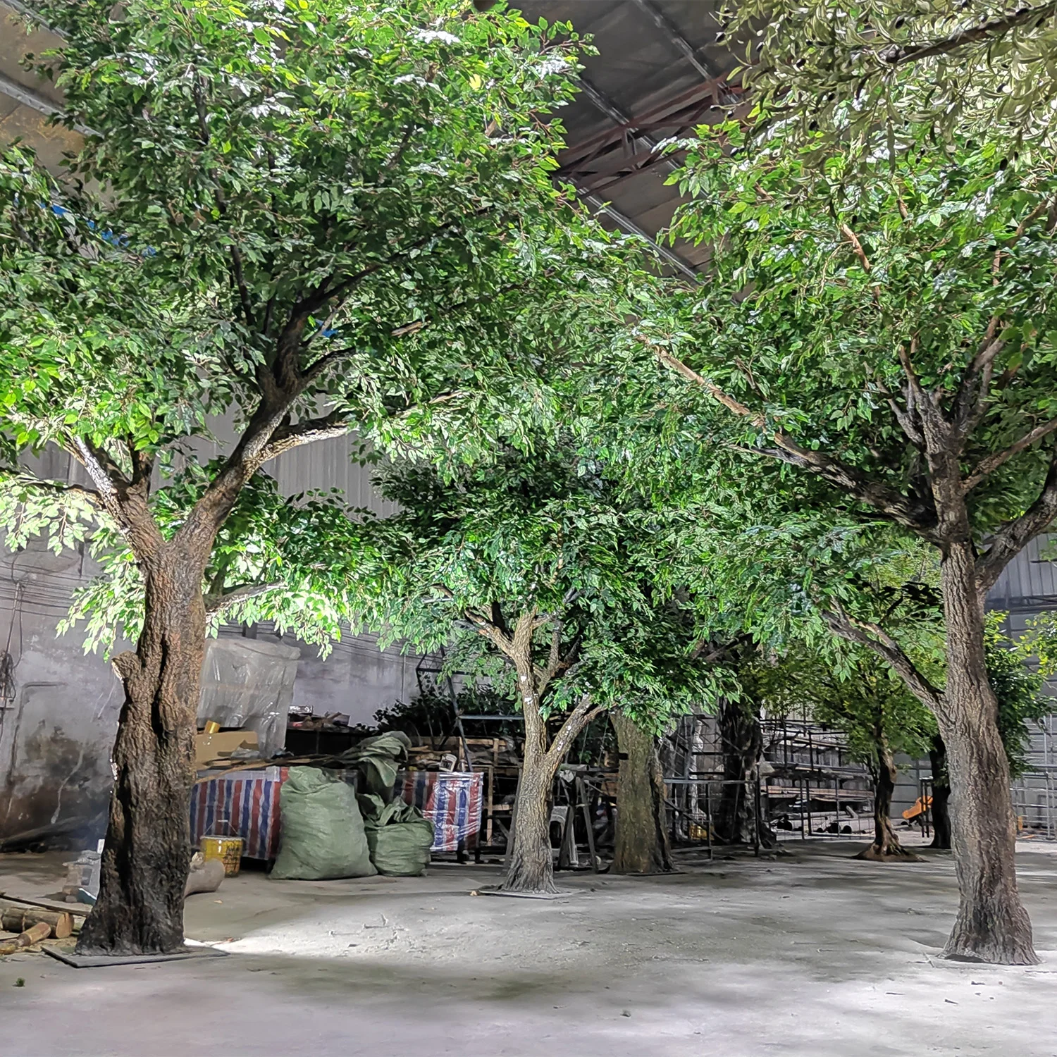 Green large artificial ficus tree indoor decorative bigartificial banyan tree fiberglass artificial tree outdoor