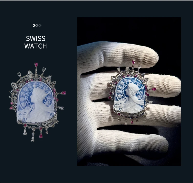 Wholesale Of New Materials 18k Gold Jewelry Flower Extra Large Brooch