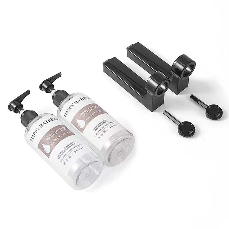 Hotel Wall Mount Soap Bispenser Bathroom Manual Press Shampoo Shower Gel Liquid Soap Bottle Punch-Free Bathroom Hand Wash Bottle