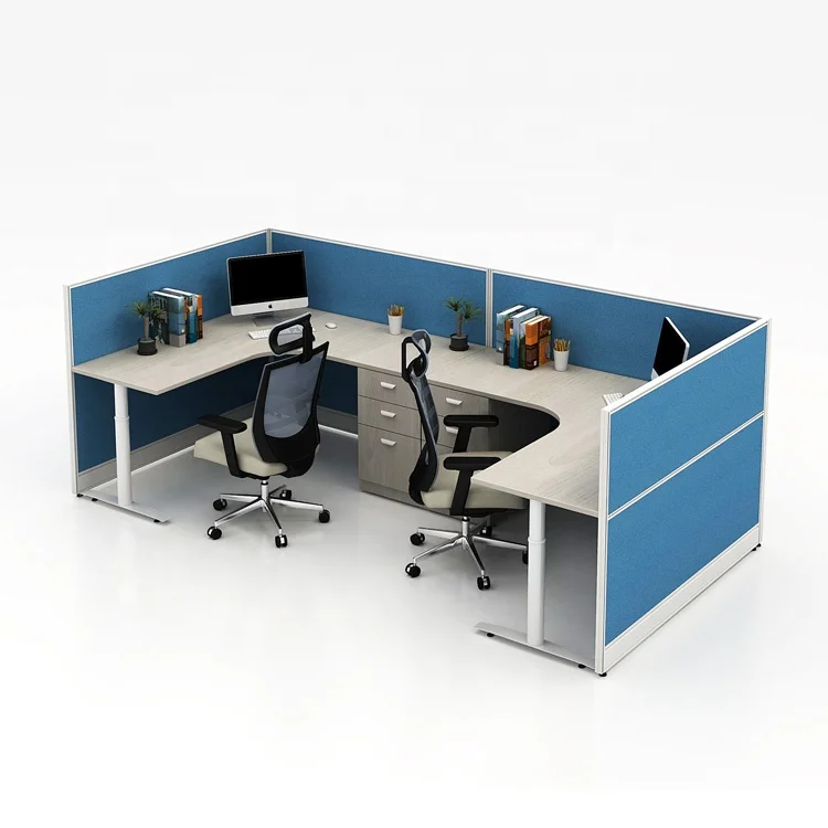 Corporate Office Furniture Modern U Shape Office Desk Workstation Fabric Office Partition