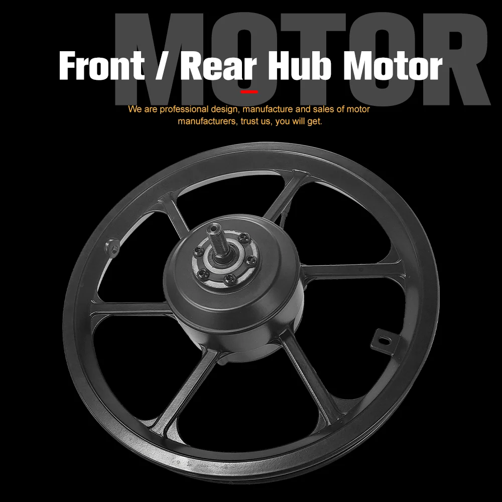14 Inch 36v48v350W Brushless DC Hub Motor For Electric Takeaway Delivery Scooter Electric Vehicle Motor