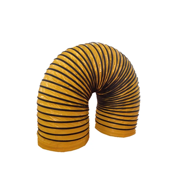 Three-ply PVC insulated flexible duct for ground support in aviation and aerospace