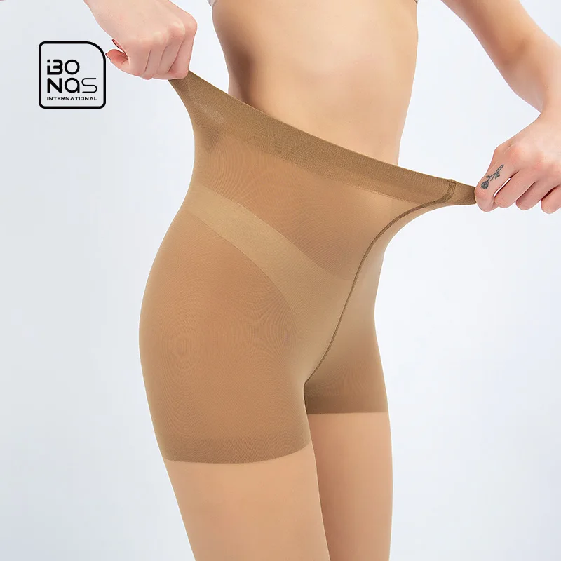 Bonas 2021 New Style Female 15D Ultra Soft Luxury Self Knit Waistband Footed Women Tights Pantyhose