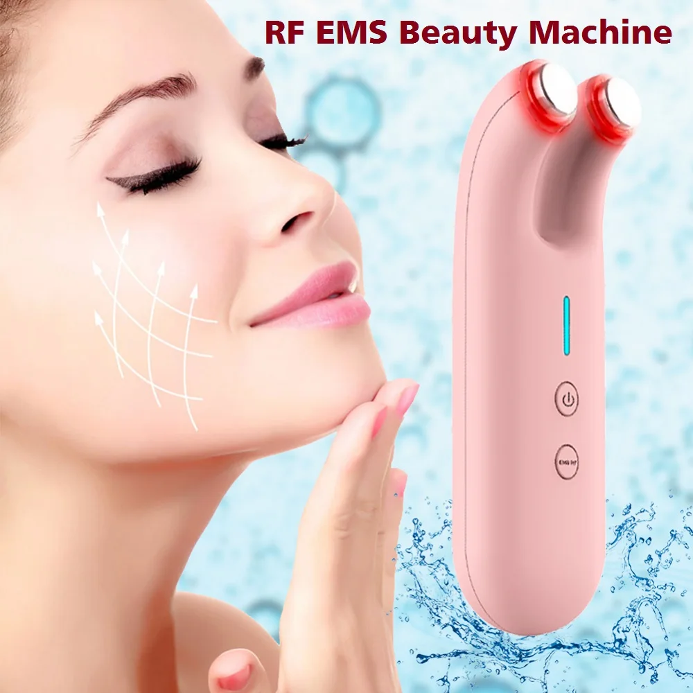 best cbd skin care gift set home use deep cleansing mini portable RF EMS beauty instrument