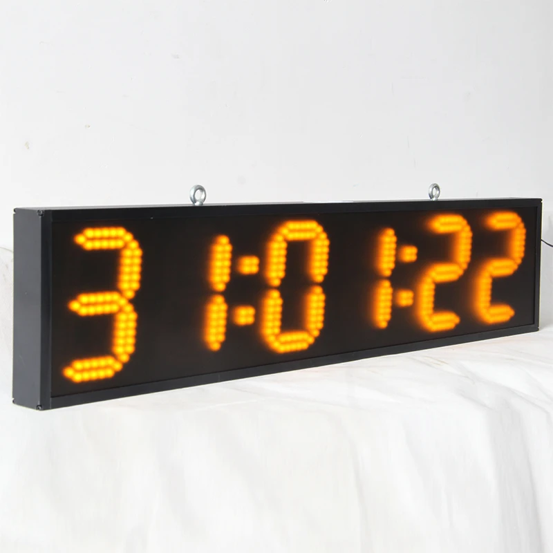 CHEETIE CP27 Digital 6 Inch Tall Number Yellow Logo Custom Warranty Watch Marathon Finish Line Racing Timer Led Track