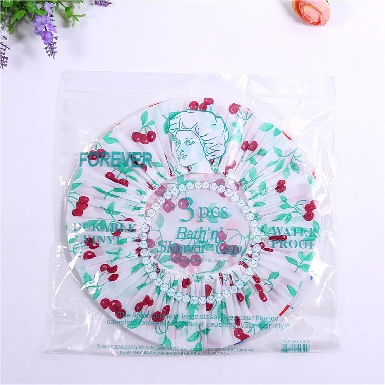 Wholesale Reusable Waterproof Bathing Hair Caps Elastic Reusable shower caps