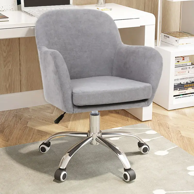 Home Office Velvet Desk Chair Ergonomic Office Writing Manager Chairs With Armrest
