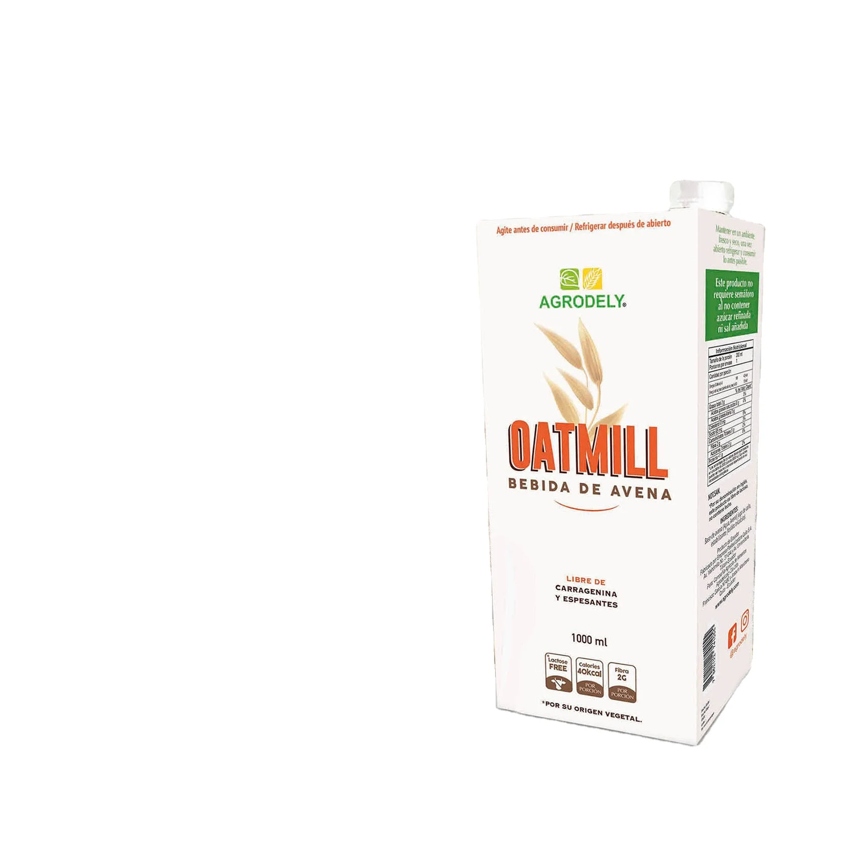 Без глютена, здоровый для детей, напиток OatMill от Agrodely с высоким питательным содержанием