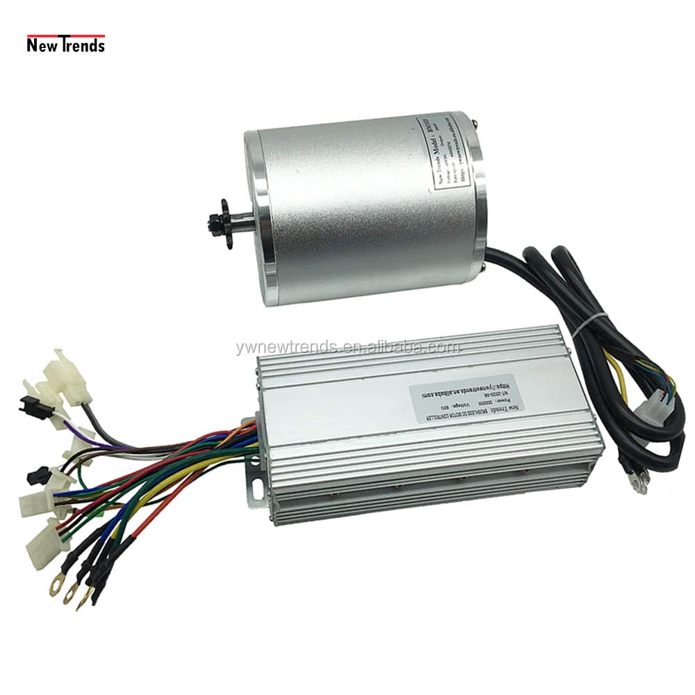 3000W 72V/60V High Speed Electric Tricycle/Bicycle /Scooter/Car Brushless Motor and Controller Conversion Kit