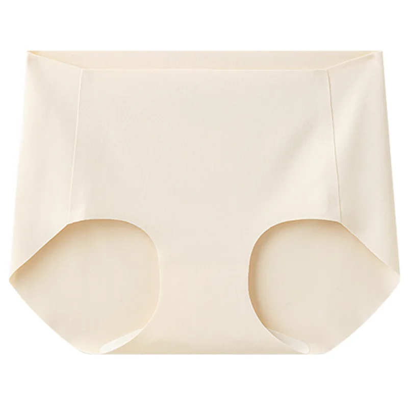 Seamless Underwear Ice Silk Breathable Invisible Naked Feeling High Waist One Size Panties
