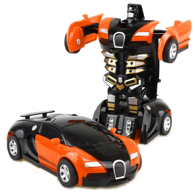 
Transformation Mini 2 In 1 Car Robot Toy Anime Action Collision Transforming Model Deformation Vehicles Toy Gift for Children 