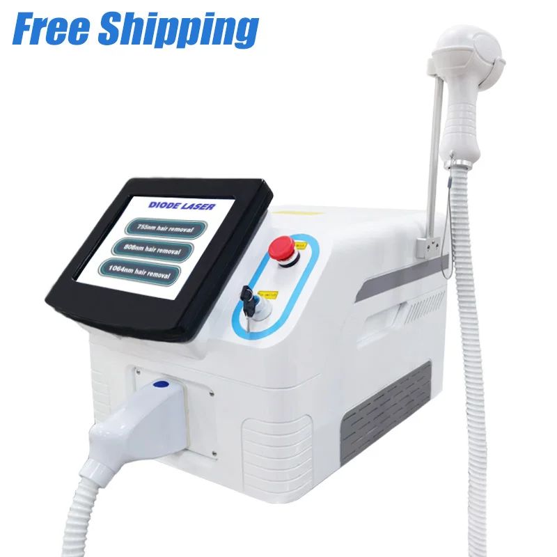 Free Shipping Beauty Tools Diode Laser 808 nm 755 1064 Skin Facial Permanenting Hair Removal