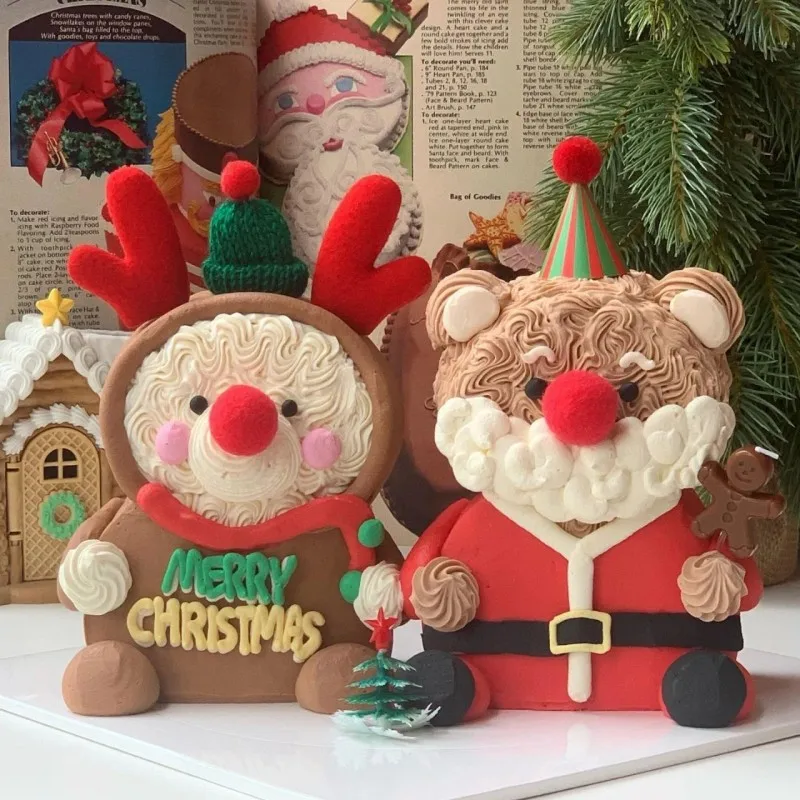 CUSTOM Christmas Cake Decoration Christmas Cupcake Decoration Merry Christmas Hat Cake Topper