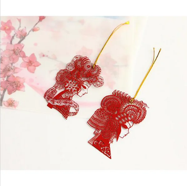 chinese style cartoon character bookmark personalized design logo metal 3D metal character bookmark