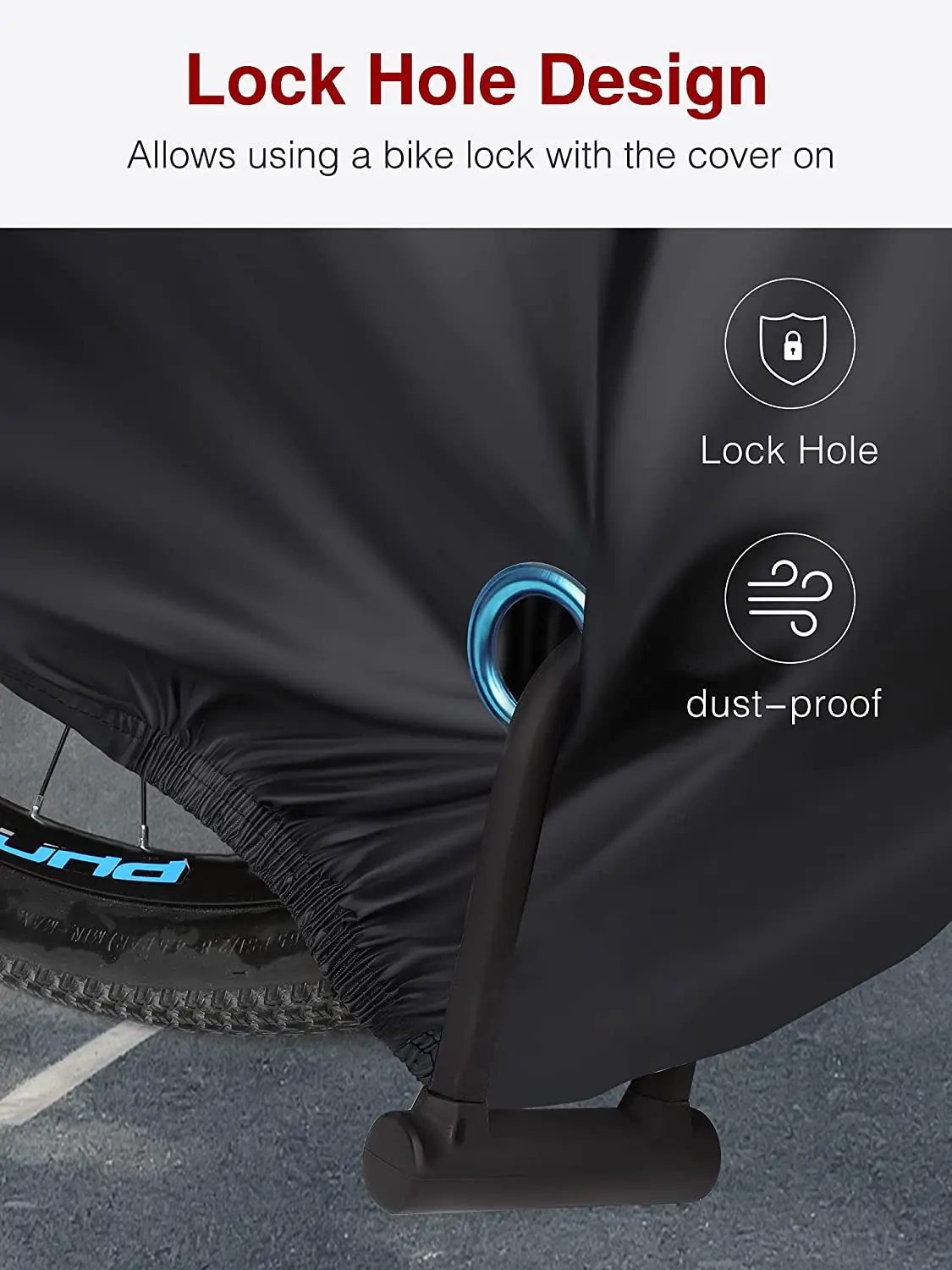 Outdoor Waterproof Bicycle Covers Bike Cover Rain Sun UV Dust Wind Proof with Lock