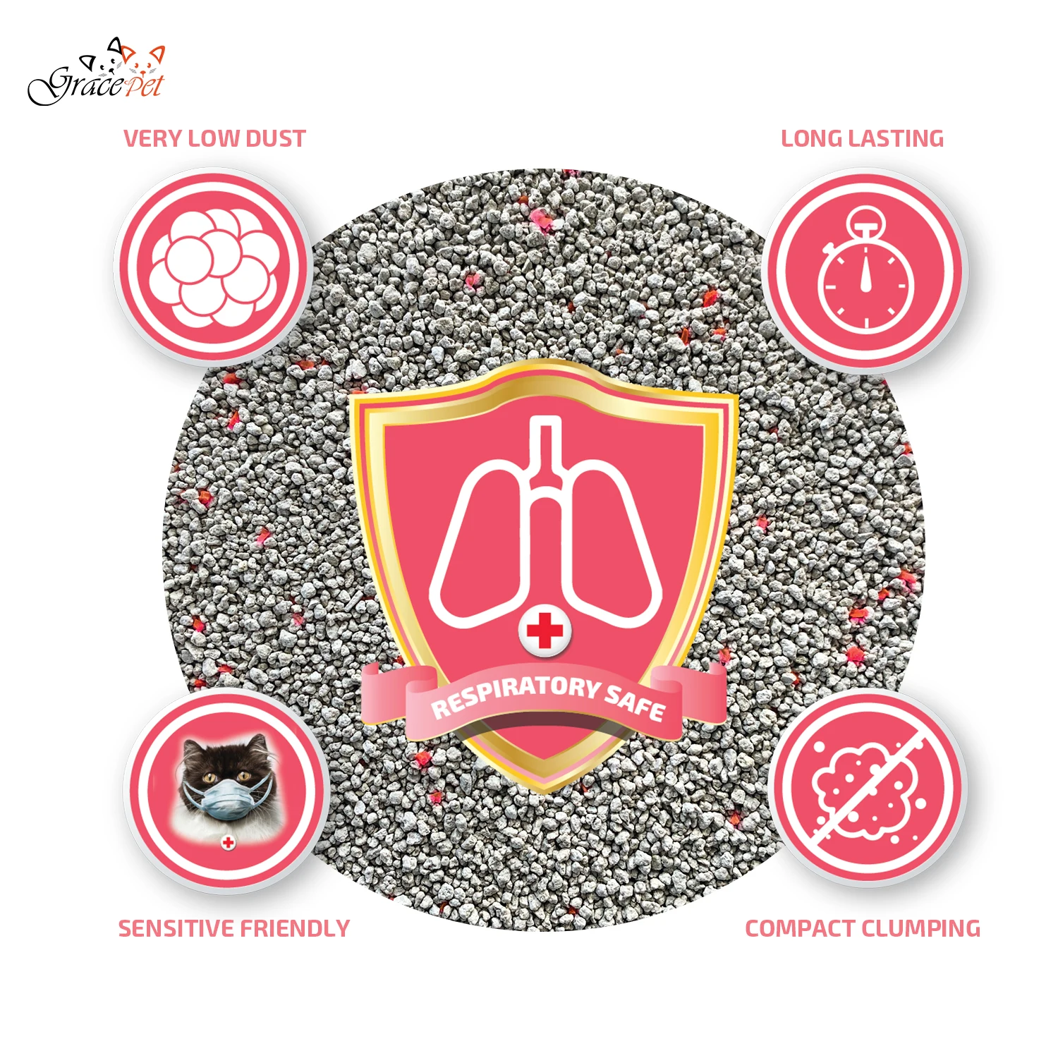 Professional Label Test 100% Dust Free Bentonite Cat Sand Wholesale Free Samples Supplied Cat Litter