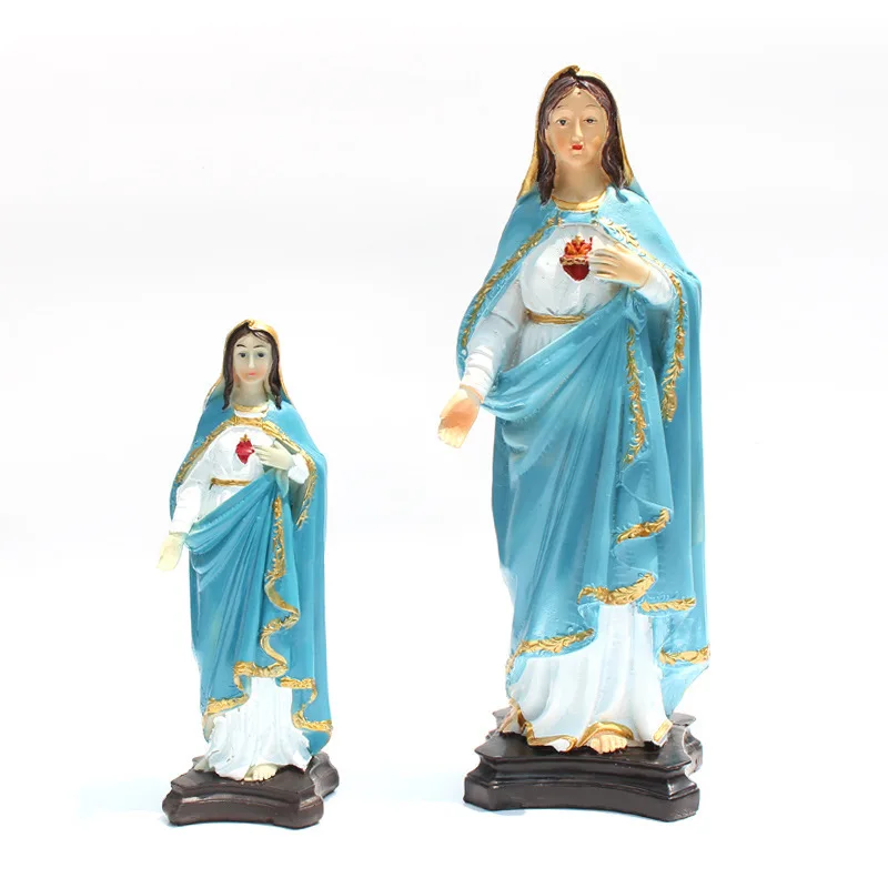Factory OEM handmade Christian resin crafts catholic religious gift items blessed Virgin Mother Mary Madonna figurine statue