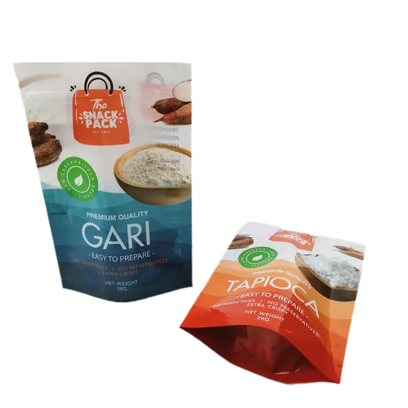 Влагостойкий пакет для пищевых продуктов на заказ термоусадочный порошок карри перец кукурузный крахмал тапиока Гари пшеничная мука упаковочный
