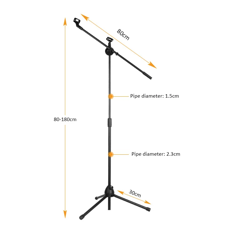 TN-MJ-002 high quality adjustable metal microphone holder folding microphone stand microphone rack