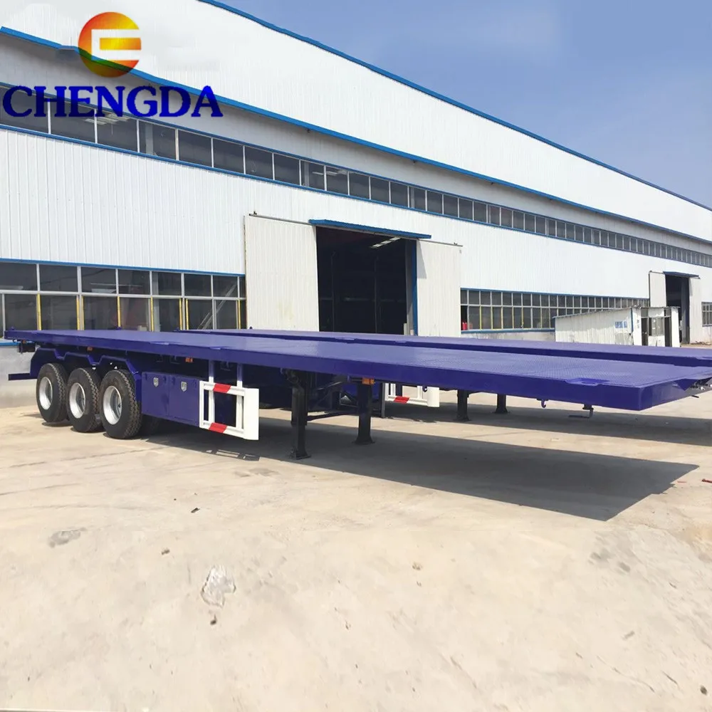 2024 Brand New Factory Customized 2 3 4 Axles 12M 13M 14M 40T 60T 80T 100T Container Cargo Transport Flatbed Deck Semi Trailer