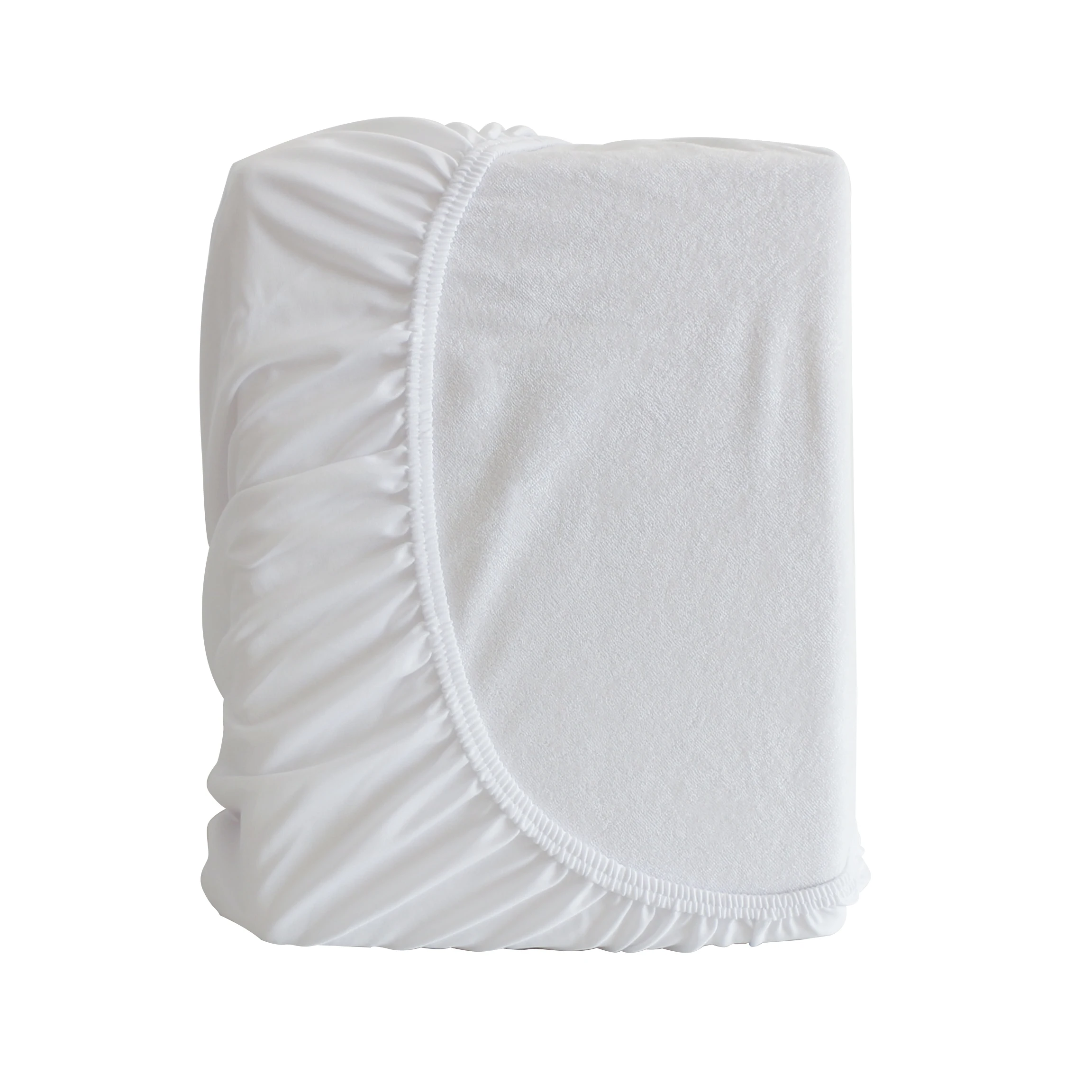 Anti Dust Bamboo Polyester Terry Knitted Fiber Fitted Sheet 100% Waterproof Bed Cover Mattress Protector