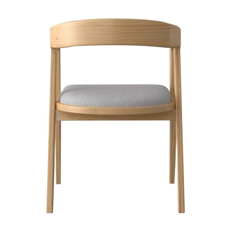 High quality Nordic solid wood dining chairs bucket chairs armrests and backrests for commercial restaurants