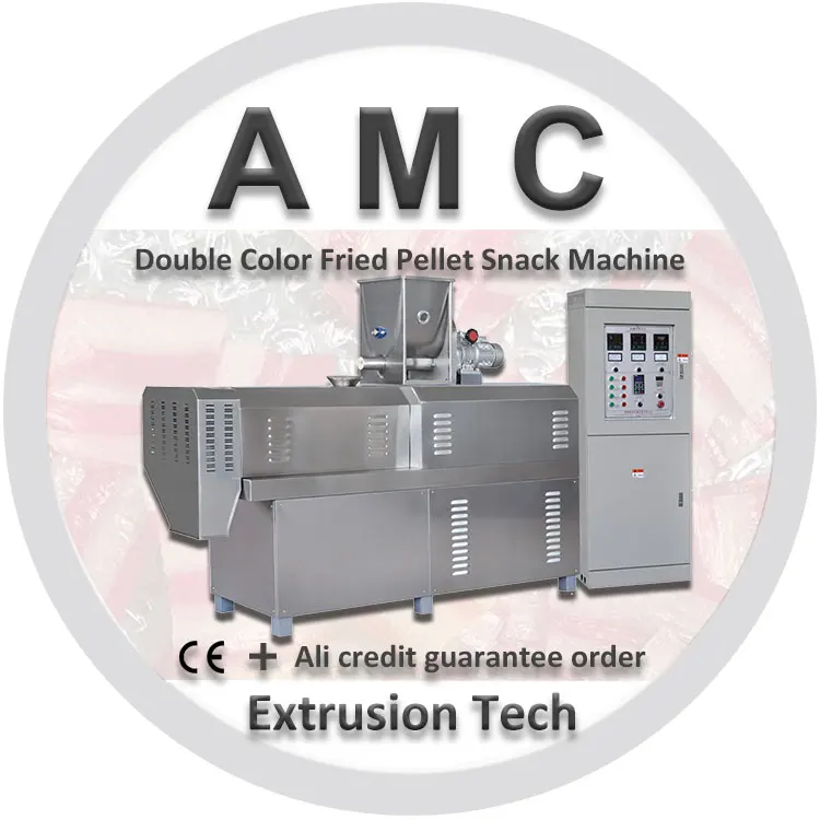 Versatile 700kg/h 800kg/h two color Puff Corn Snack Production Line bicolor Fried Bugles Chips Equipment for Maximum Output