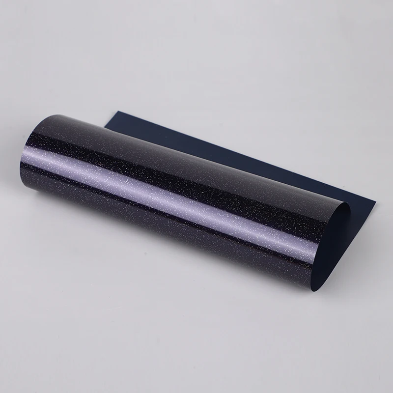 Hot Sale Fashion starlight sparkle glitter Heat transfer vinyl PU Flex New Product Iron on Film  For Clothing Fabric