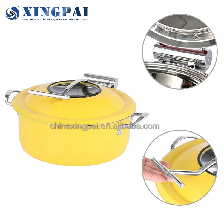 XINGPAI factory price yellow color chafing dish buffet set catering hotel buffet food warmer